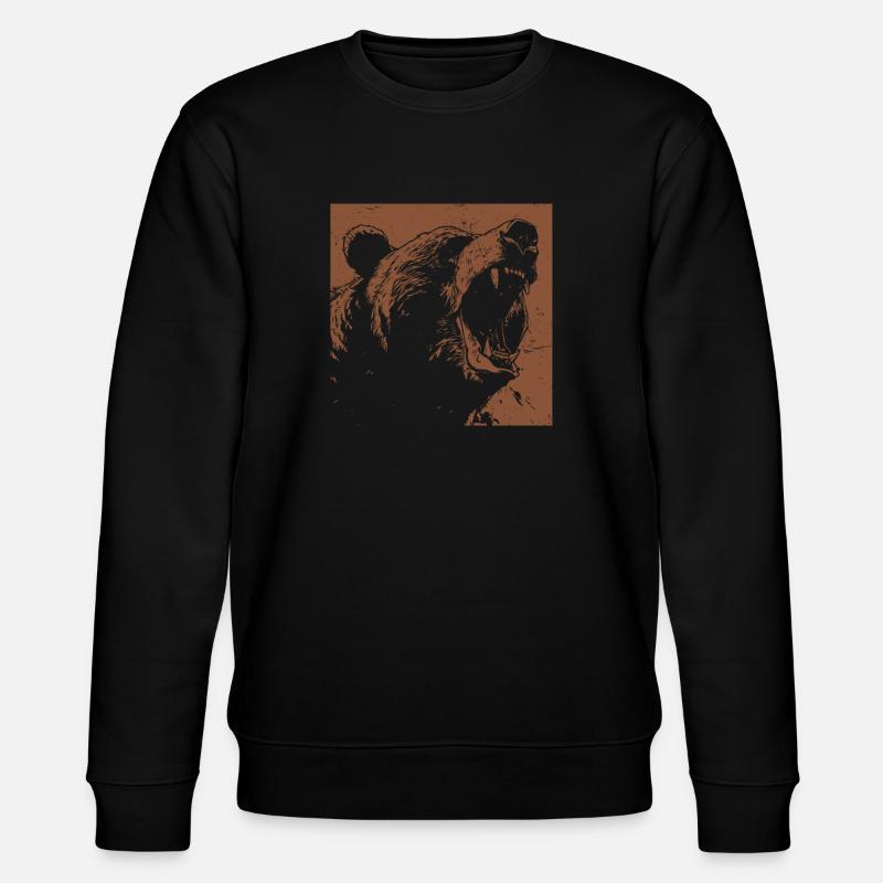Grizzly Bear Brown Bear - Stanley/Stella CHANGER Unisex Organic Sweatshirt - black