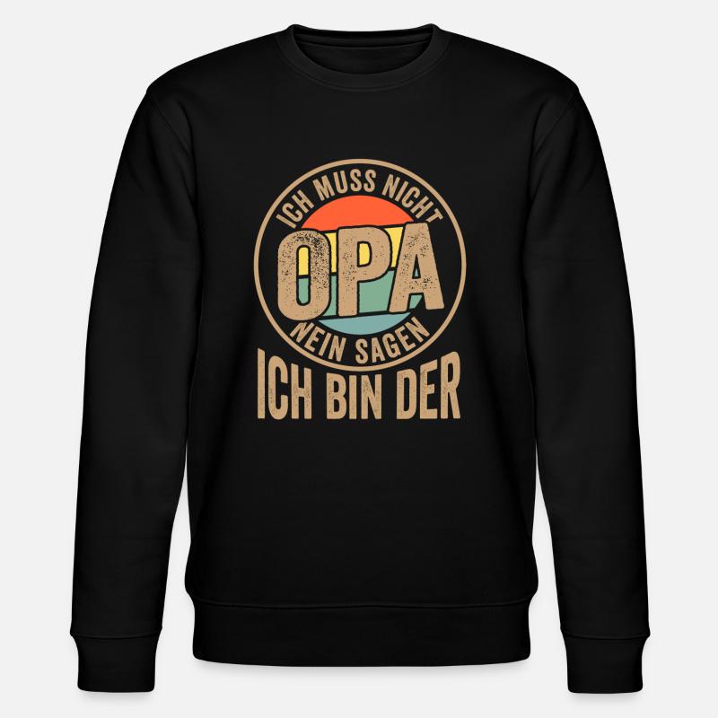 Onkel & Neffe Familie Onkels Geschenk - Stanley/Stella Unisex Bio-Sweatshirt CHANGER  - Schwarz