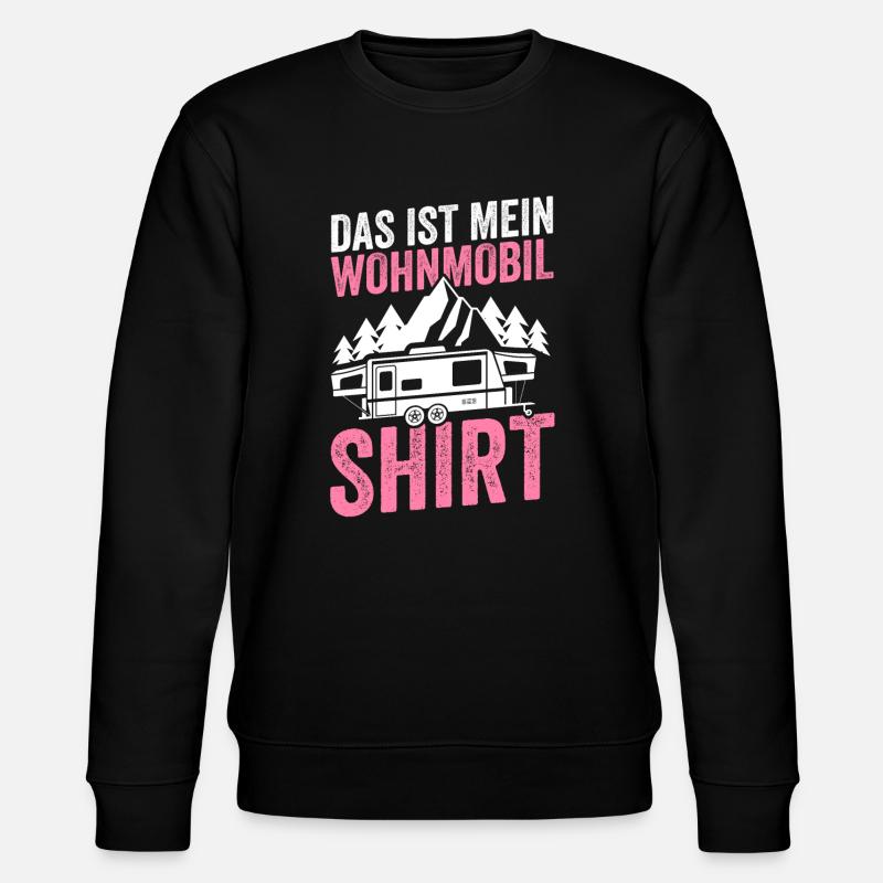 Camping Camper Caravan Geschenk - Stanley/Stella Unisex Bio-Sweatshirt CHANGER  - Schwarz