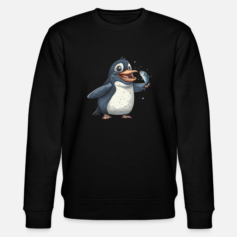Pingouin Kawaii Pingouin mignon - Sweat bio CHANGER Stanley/Stella Unisexe - noir