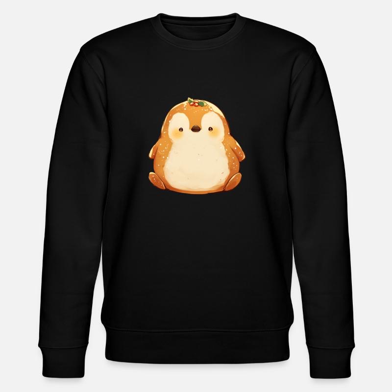 Penguin Gingerbread Christmas Penguin Cute - Stanley/Stella CHANGER Unisex Organic Sweatshirt - black