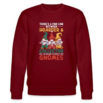 Gnomes - Stanley/Stella Unisex Bio-Sweatshirt CHANGER  - Burgunderrot - Vorne - Nik (191cm) & Marisol (170cm)