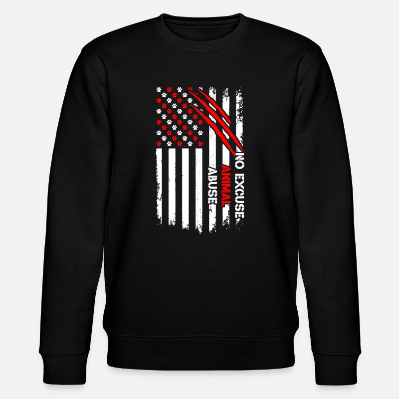 Stop Animal abuse - Stanley/Stella CHANGER Unisex Organic Sweatshirt - black