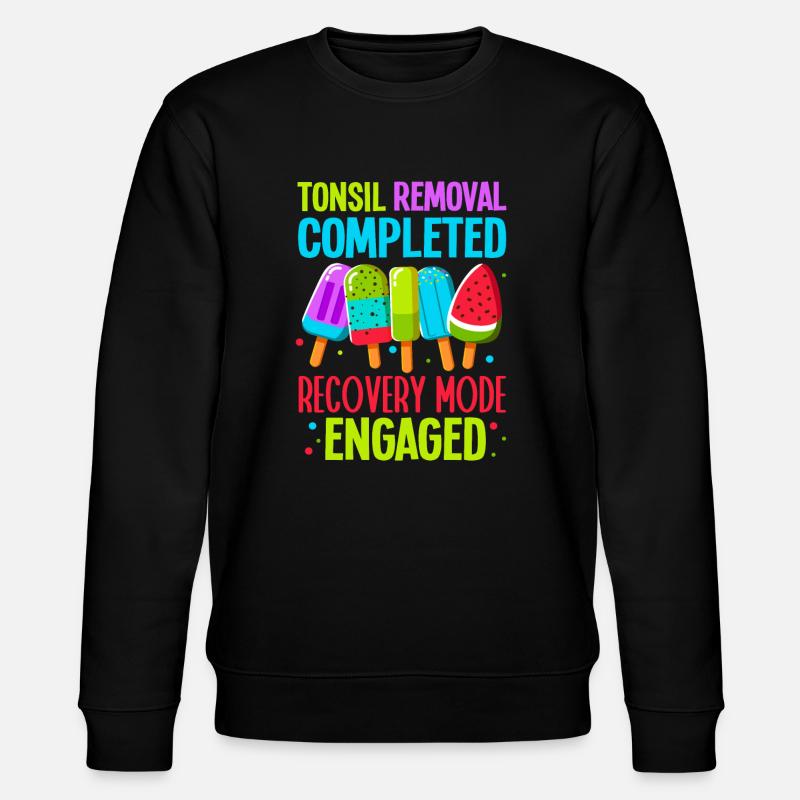 Tonsillectomy Tonsil Removal - Stanley/Stella CHANGER Unisex Organic Sweatshirt - black