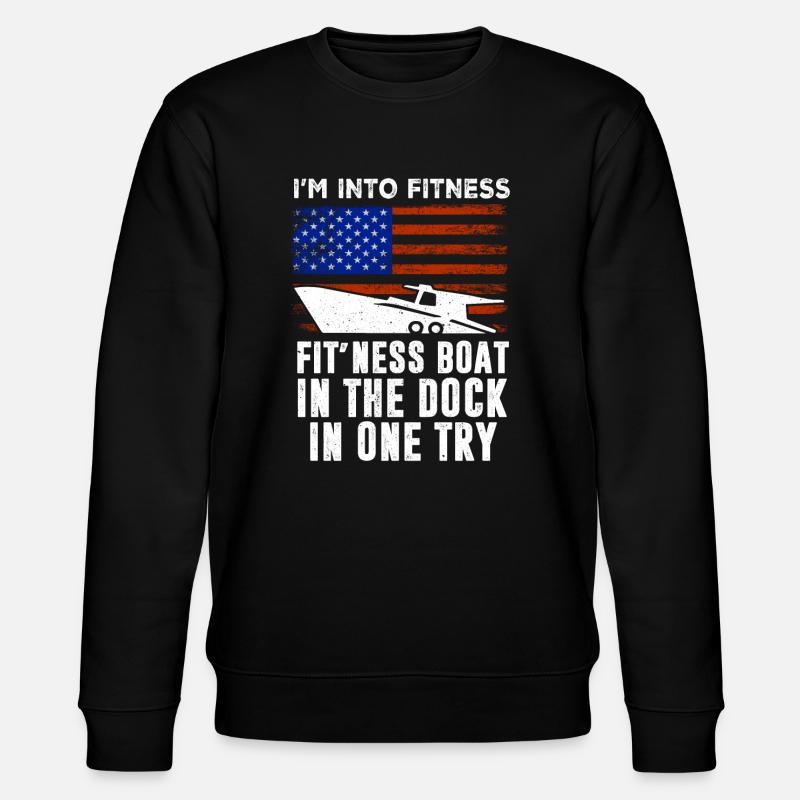 Boating Boat Captain - Stanley/Stella CHANGER Unisex Organic Sweatshirt - black