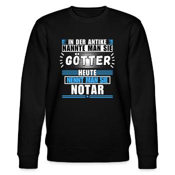 Gods in Antiquity. Today notary - Stanley/Stella CHANGER Unisex Organic Sweatshirt - black - Front - Nik (191cm) & Marisol (170cm)