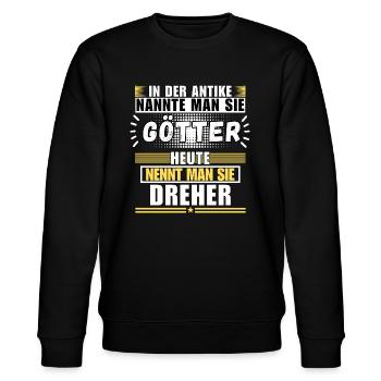 Gods in Antiquity. Today Dreher - Stanley/Stella CHANGER Unisex Organic Sweatshirt - black - Front - Nik (191cm) & Marisol (170cm)