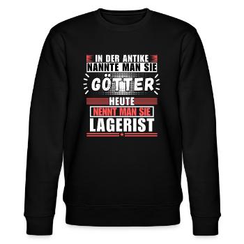 Les dieux dans l’Antiquité. Aujourd’hui, commis d’entrepôt - Sweat bio CHANGER Stanley/Stella Unisexe - noir - Devant - Nik (191cm) & Marisol (170cm)