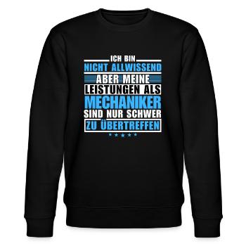 Unmatched performance as a mechanic - Stanley/Stella CHANGER Unisex Organic Sweatshirt - black - Front - Nik (191cm) & Marisol (170cm)