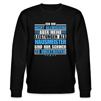 Unsurpassed performance as a caretaker - Stanley/Stella CHANGER Unisex Organic Sweatshirt - black - Front - Nik (191cm) & Marisol (170cm)