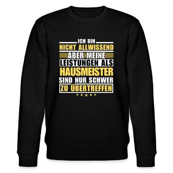 Unsurpassed performance as a caretaker - Stanley/Stella CHANGER Unisex Organic Sweatshirt - black - Front - Nik (191cm) & Marisol (170cm)