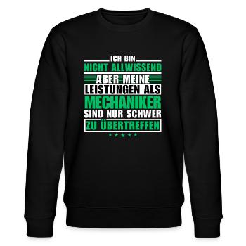Unmatched performance as a mechanic - Stanley/Stella CHANGER Unisex Organic Sweatshirt - black - Front - Nik (191cm) & Marisol (170cm)