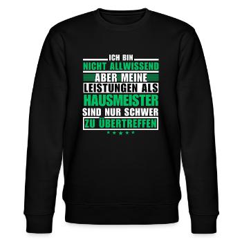 Unsurpassed performance as a caretaker - Stanley/Stella CHANGER Unisex Organic Sweatshirt - black - Front - Nik (191cm) & Marisol (170cm)
