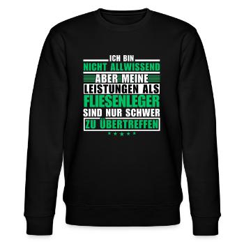 Unrivalled performance as a tiler - Stanley/Stella CHANGER Unisex Organic Sweatshirt - black - Front - Nik (191cm) & Marisol (170cm)