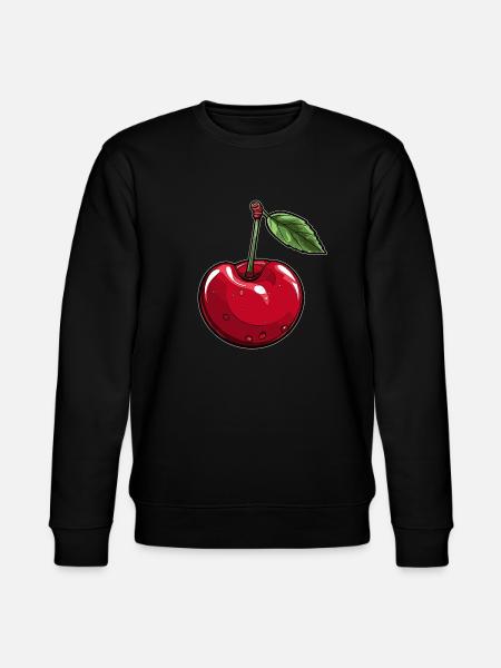 Red Cherry Cherry - Stanley/Stella CHANGER Unisex Organic Sweatshirt - black