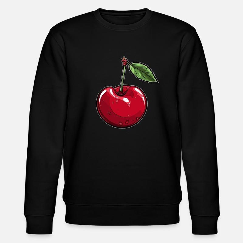 Red Cherry Cherry - Stanley/Stella CHANGER Unisex Organic Sweatshirt - black