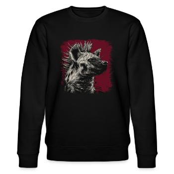 Punkrock Hyäne - Stanley/Stella Unisex Bio-Sweatshirt CHANGER  - Schwarz - Vorne - Nik (191cm) & Marisol (170cm)