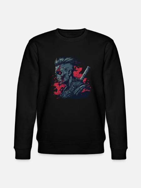 Zombie Ninja Punk - Stanley/Stella CHANGER Unisex Organic Sweatshirt - black
