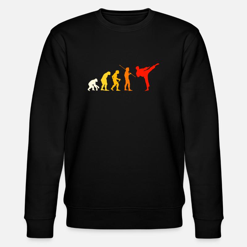 Karate Evolution T-Shirt Gift Judo - Stanley/Stella CHANGER Unisex Organic Sweatshirt - black