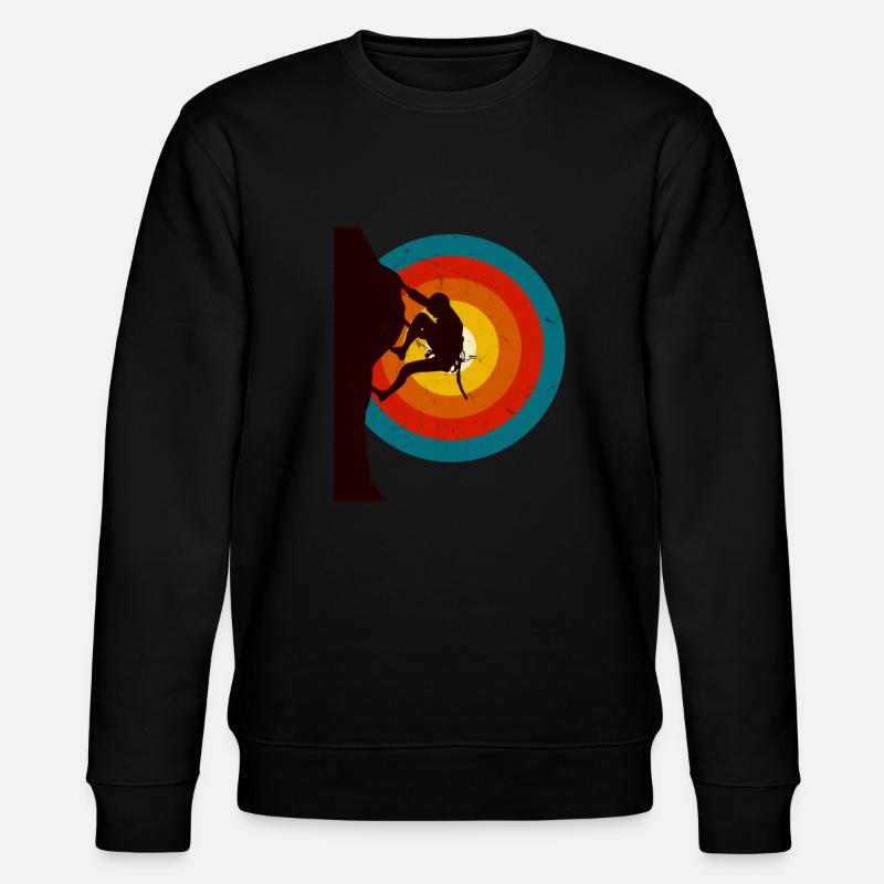 Felsklettern Geschenk Bergsteiger - Stanley/Stella Unisex Bio-Sweatshirt CHANGER  - Schwarz