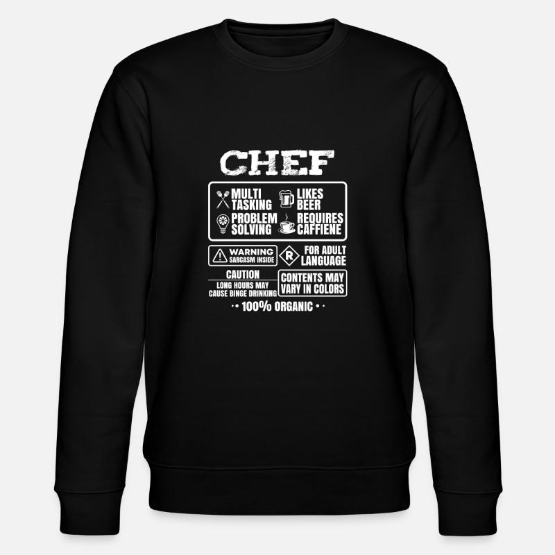 Chef cuisinier - Sweat bio CHANGER Stanley/Stella Unisexe - noir