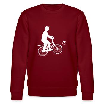 Bike - Stanley/Stella CHANGER Unisex Organic Sweatshirt - burgundy - Front - Nik (191cm) & Marisol (170cm)