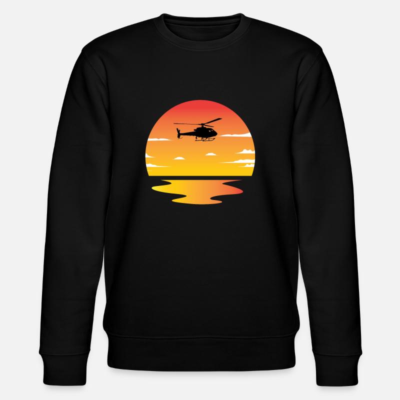 Hubschrauber - Stanley/Stella Unisex Bio-Sweatshirt CHANGER  - Schwarz