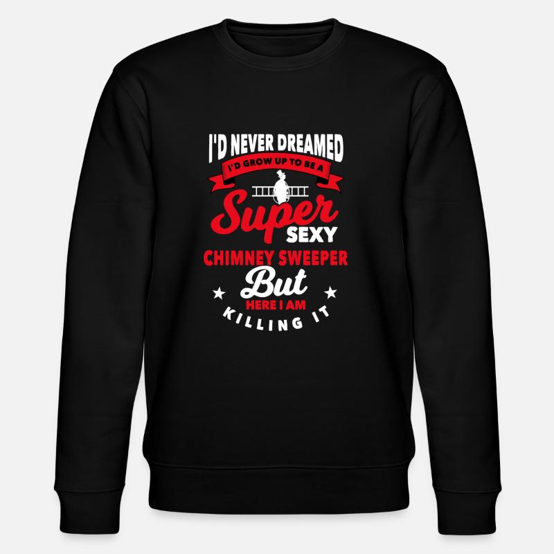 Chimney sweep gift idea - Stanley/Stella CHANGER Unisex Organic Sweatshirt - black