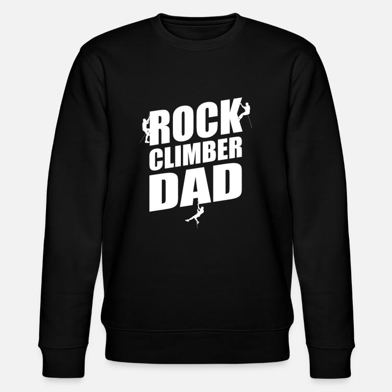 Rock Climber Papa Climbing - Stanley/Stella CHANGER Unisex Organic Sweatshirt - black