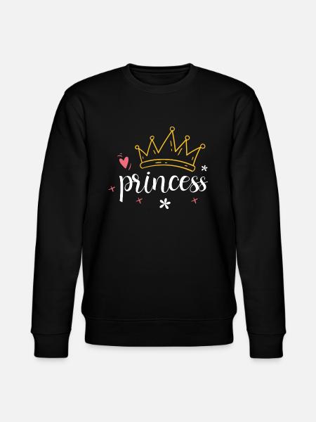Crown - Diadem Princess - Stanley/Stella CHANGER Unisex Organic Sweatshirt - black
