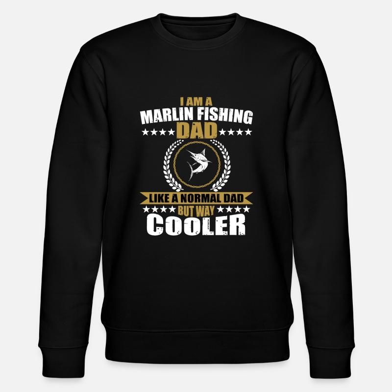 Marlin Angler Papa - Stanley/Stella Unisex Bio-Sweatshirt CHANGER  - Schwarz