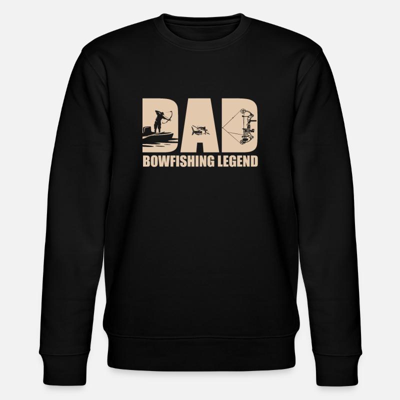 Bogenfischer Papa - Stanley/Stella Unisex Bio-Sweatshirt CHANGER  - Schwarz