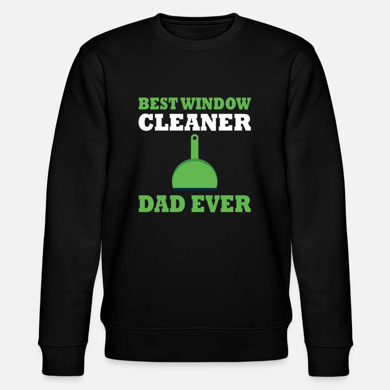Bester Fensterputzer Papa - Stanley/Stella Unisex Bio-Sweatshirt CHANGER - Schwarz