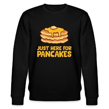 Pancakes - Just here for the Pancakes - Sweat bio CHANGER Stanley/Stella Unisexe - noir - Devant - Nik (191cm) & Marisol (170cm)