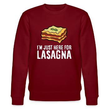 Lasagne - I'm just here for Lasagna - Sweat bio CHANGER Stanley/Stella Unisexe - bordeaux - Devant - Nik (191cm) & Marisol (170cm)