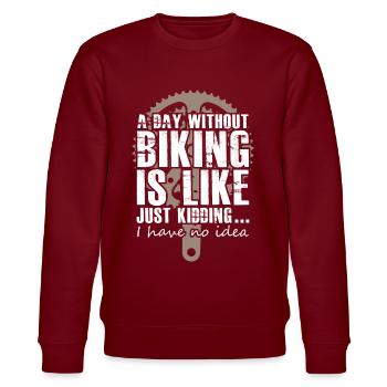 Cyclist - Stanley/Stella Unisex Bio-Sweatshirt CHANGER  - Burgunderrot - Vorne - Nik (191cm) & Marisol (170cm)