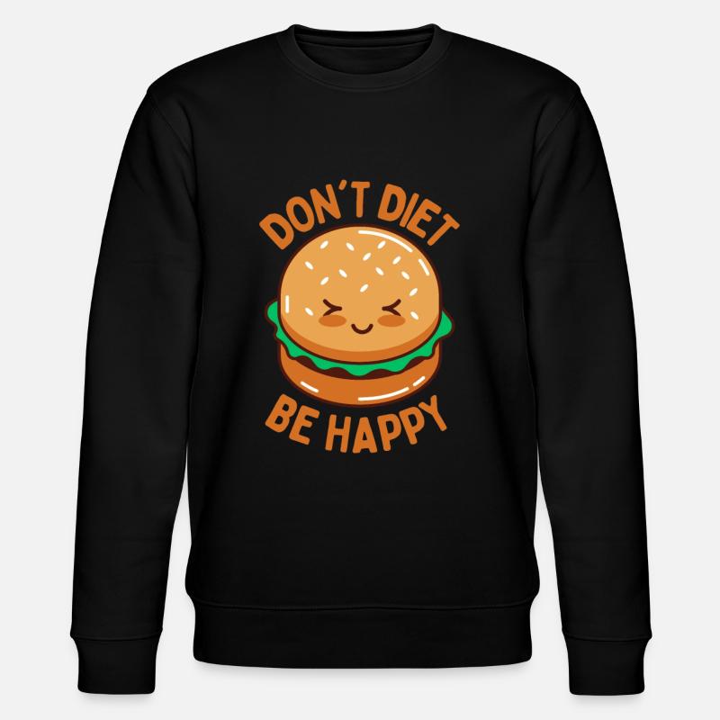 Diät nicht glücklich sein - Stanley/Stella Unisex Bio-Sweatshirt CHANGER  - Schwarz