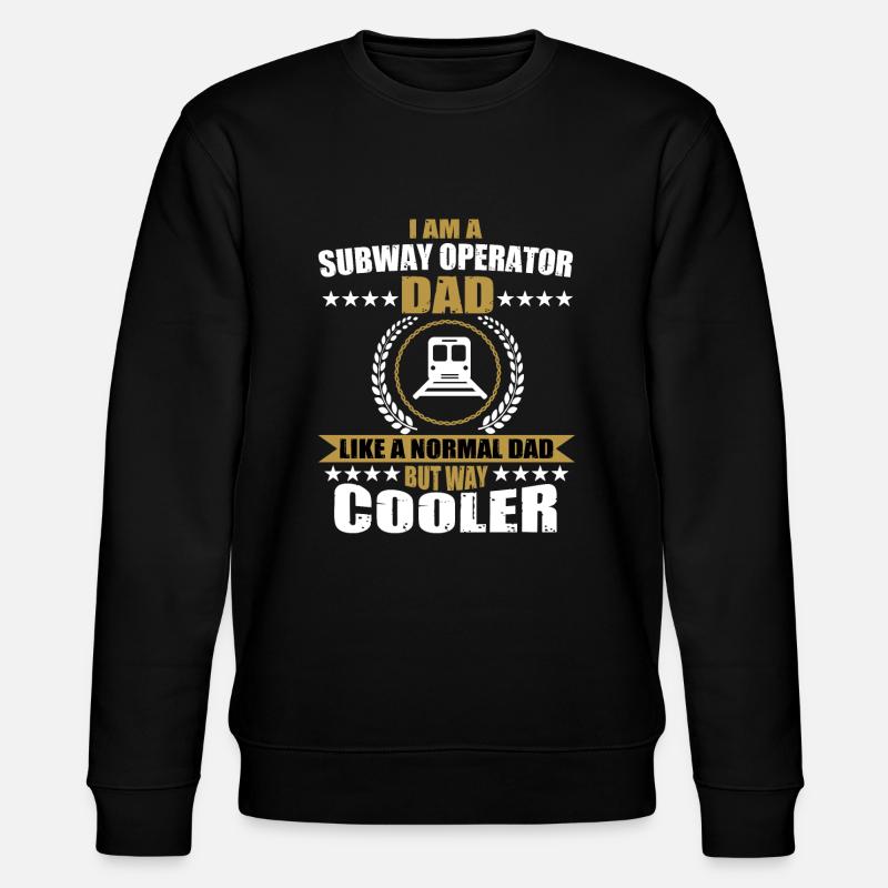 Subway Driver Dad - Stanley/Stella CHANGER Unisex Organic Sweatshirt - black