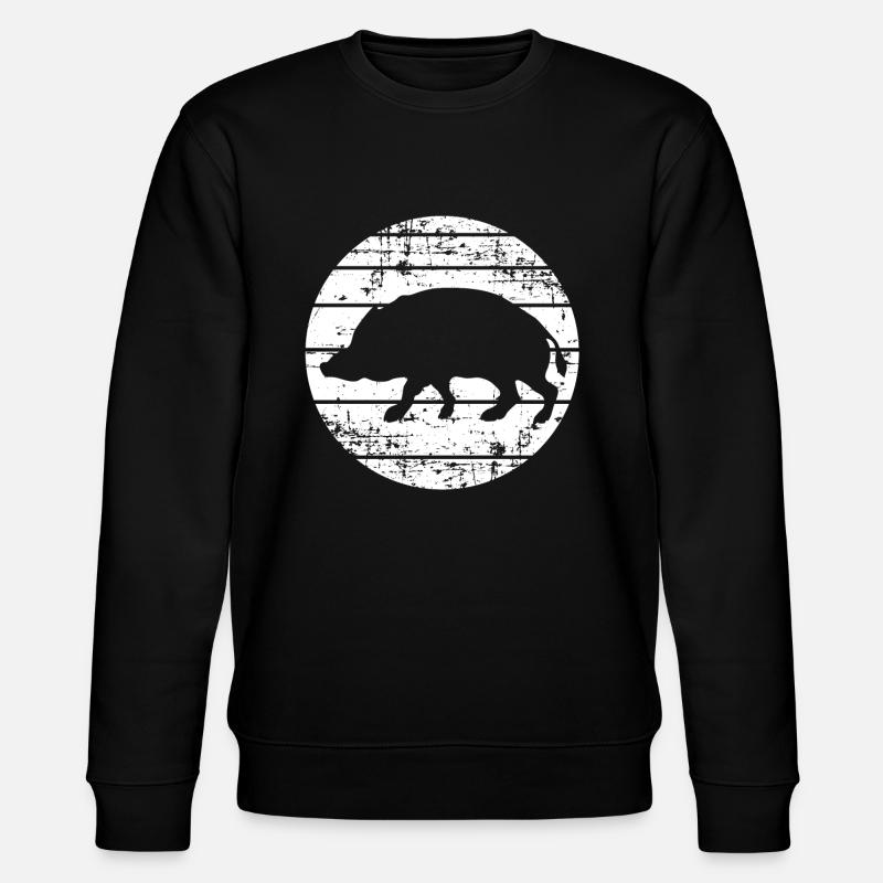 Wildschwein - Stanley/Stella Unisex Bio-Sweatshirt CHANGER  - Schwarz
