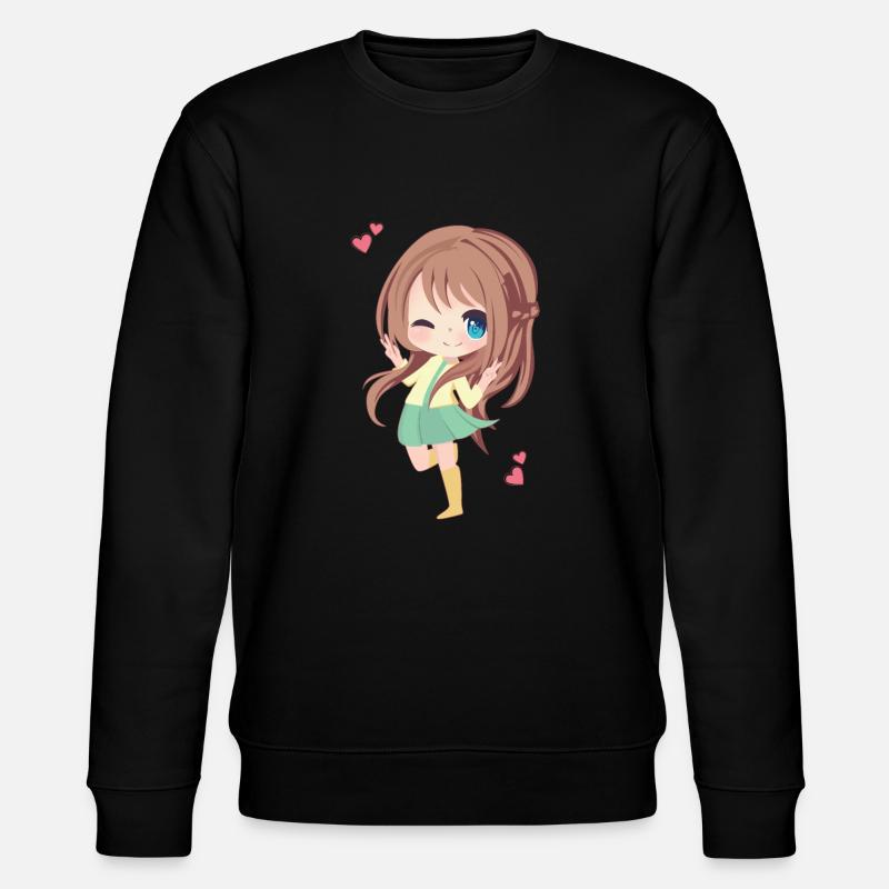 Chibi Mädchen - Stanley/Stella Unisex Bio-Sweatshirt CHANGER  - Schwarz