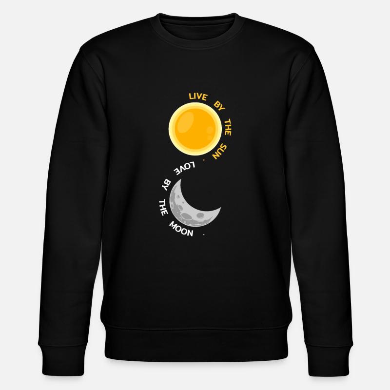 Sonne Und Mond - Stanley/Stella Unisex Bio-Sweatshirt CHANGER  - Schwarz