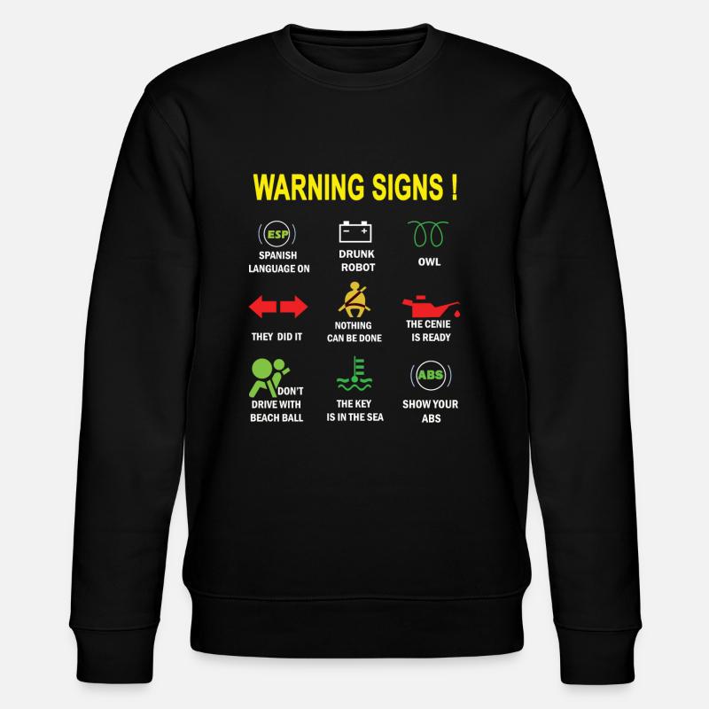 Indicator lights car - Stanley/Stella CHANGER Unisex Organic Sweatshirt - black