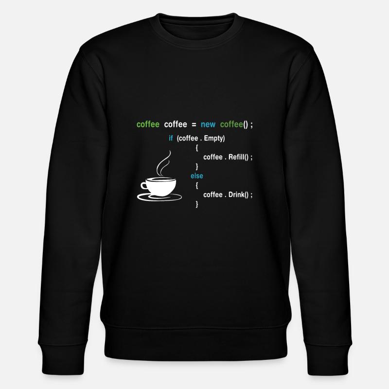 Coffee programmer - Stanley/Stella CHANGER Unisex Organic Sweatshirt - black