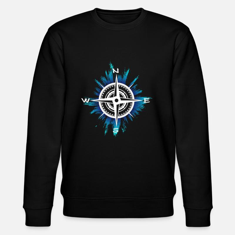 Compass explorer journey - Stanley/Stella CHANGER Unisex Organic Sweatshirt - black