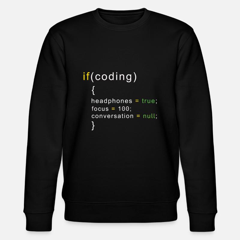 Codage du codeur - Sweat bio CHANGER Stanley/Stella Unisexe - noir