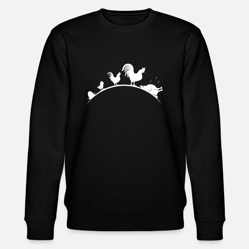 Chicken evolution - Stanley/Stella CHANGER Unisex Organic Sweatshirt - black