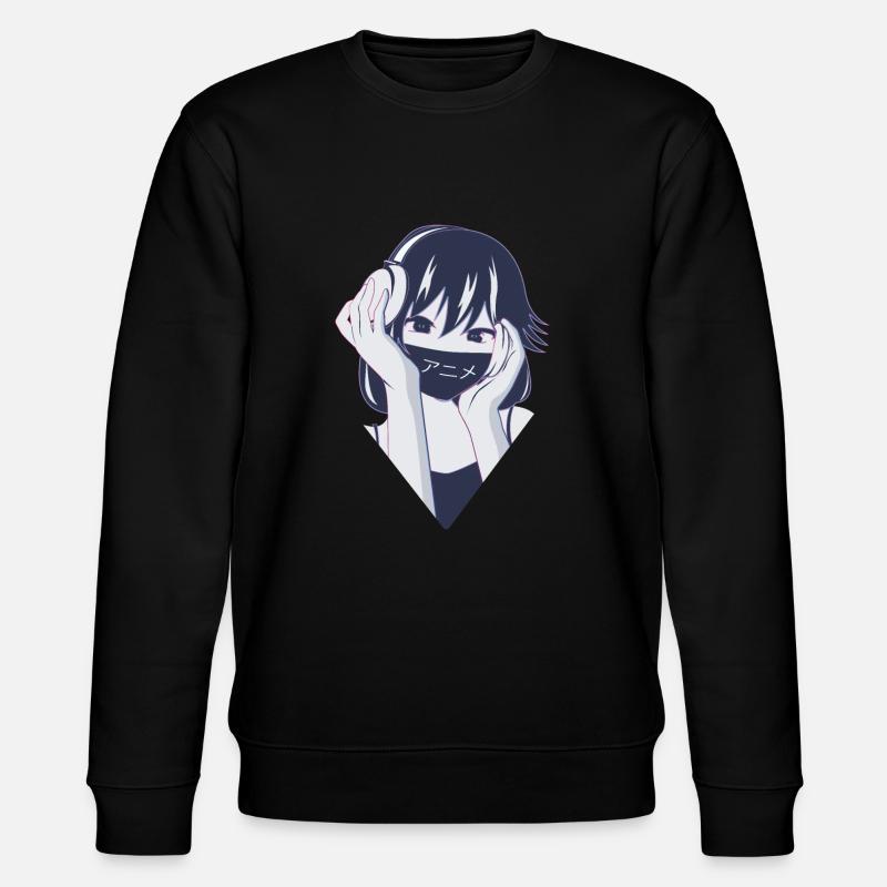 Retro Anime - Stanley/Stella Unisex Bio-Sweatshirt CHANGER  - Schwarz