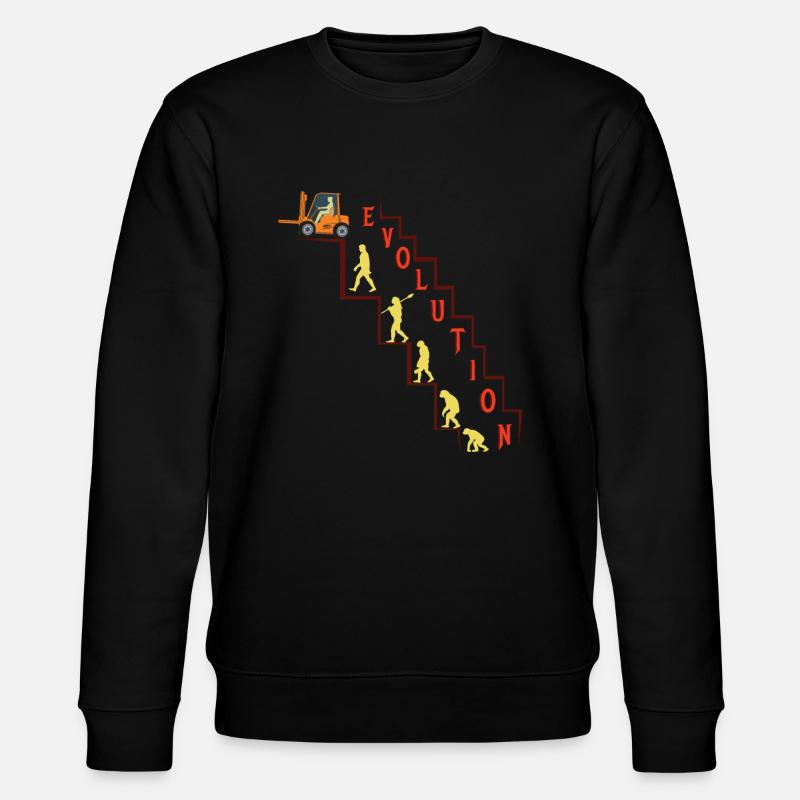 Forklift Driver - Evolution - Stanley/Stella CHANGER Unisex Organic Sweatshirt - black