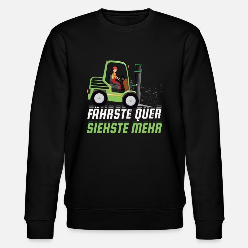 Staplerfahrer - Fährste Quer Siehste Mehr - Stanley/Stella Unisex Bio-Sweatshirt CHANGER - Schwarz