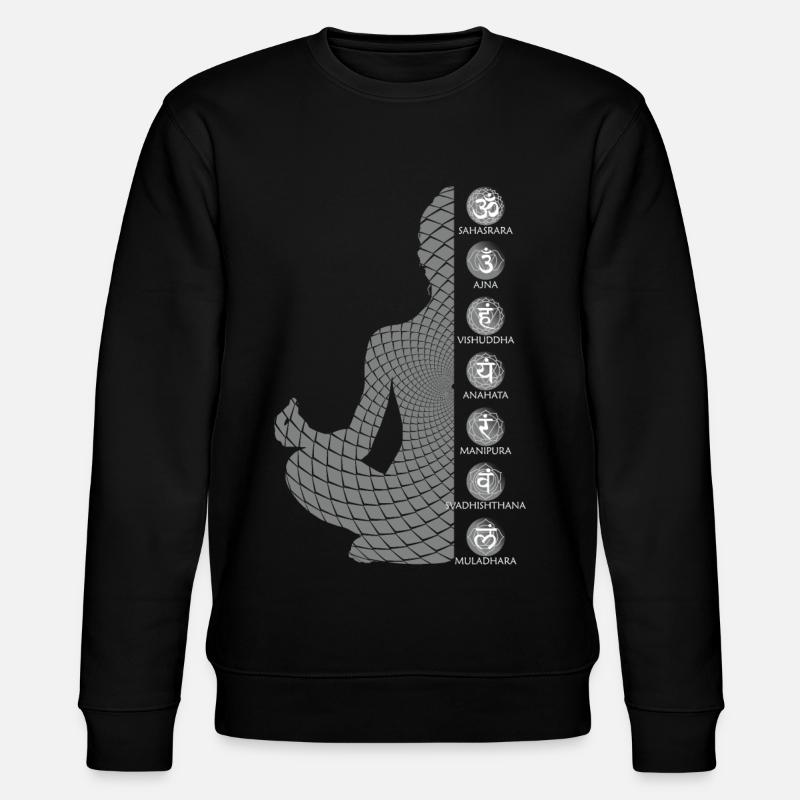 Sieben Chakras - Stanley/Stella Unisex Bio-Sweatshirt CHANGER  - Schwarz
